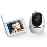 720P 4.5" HD Display ABM200S Video Baby Monitor with Night Vision and 12Hrs Batteries